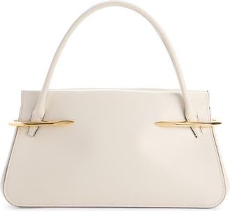 Givenchy Medium Pinch Leather Top Handle Bag in 105-Ivory at Nordstrom