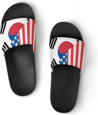 Generic South Korea Flag Unisex Beach Slippers & Pool Slides Anti-Slip House Shoes for Home Outdoor