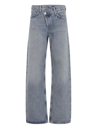 A Gold E Arc Criss Cross belt-loop jeans - Blu