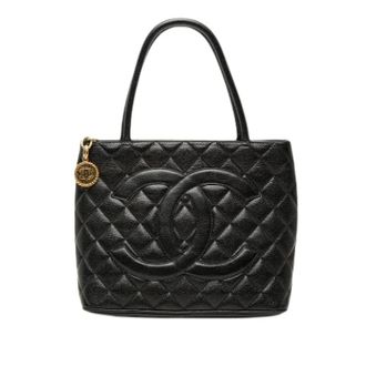 Chanel Pre-owned Medallion Tote Bag - Dames - Pre-owned - Zwart - Maat: ONE Size Leer