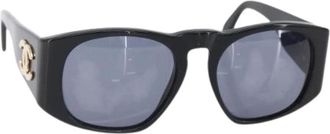 Chanel Pre-owned Accessories, female, Black, Size: ONE SIZE Pre-owned Plastic Sunglasses