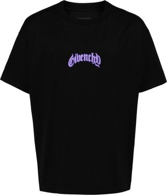 Givenchy logo print cotton t-shirt - men - Cotton - S - Black