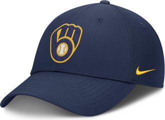 Nike Milwaukee Brewers Club Nike Mens Dri-FIT MLB Adjustable Hat in Blue | NB0244BMZB-T0X