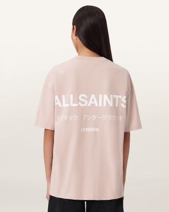 AllSaints Cotton Underground Etta Oversized T-Shirt, Size: XS
