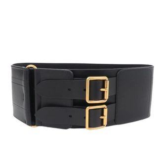 Dior Pre-owned Vintage Leather Belt - female - Dior Vintage - Vintage Belts - Black - ONE SIZE - Pre-owned