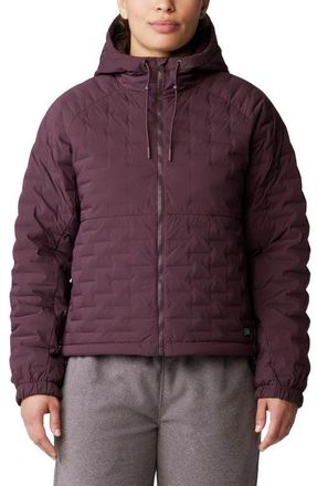Mountain Hardwear Stretchdown Lightweight Zip Hoodie in Blackberry at Nordstrom, Size X-Large