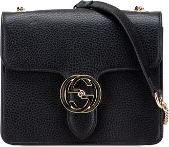 Gucci Pre-owned Gucci Small Dollar Calfskin Interlocking G Crossbody Unisex 510304 525040