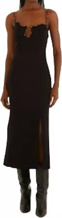 Farm Rio Sleeveless Midi Dress In Black