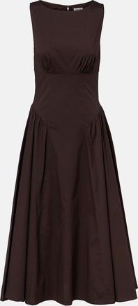 Staud Gwen cotton poplin midi dress
