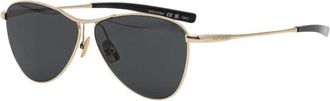 Saint Laurent Vesper Zonnebril - Dames - Zonnebrillen - Geel - 55 MM - Nylon - Accessoires