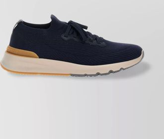 Brunello Cucinelli knit upper sneakers with pull tab
