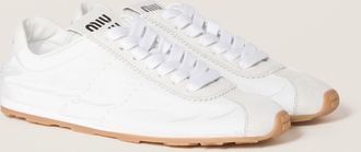Miu Miu Plume technical fabric and suede sneakers
