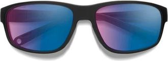 Smith Redding 2 64mm Sunglasses in Matte Black /Rose Blue Mirror at Nordstrom