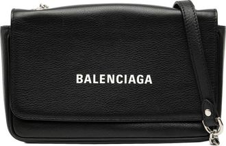 Balenciaga Pre-owned Balenciaga Leather Everyday Wallet on Chain 537387 1000 W 568008