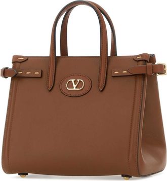 Valentino Garavani Womens Top Handle Bag Brown Leather