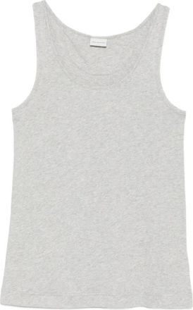 Dries Van Noten Tops, Dames, Grijs, M, Leer, Mouwloze tops