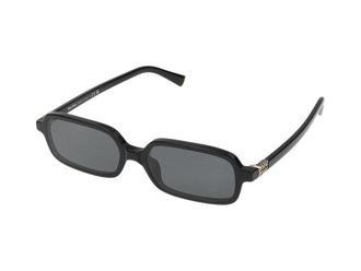 Miu Miu 0MU Rectangular Acetate Sunglasses - Black
