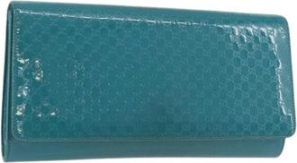 Gucci Pre-owned Clutches, female, Blue, Size: ONE SIZE Pre-owned Vintage Micro Small GG Canvas Clutch