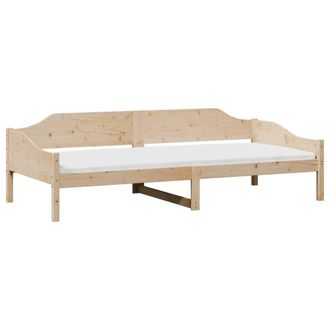 Berkfield Home Modern Bed Frame without Mattress 90x200 cm Solid Wood Pine in Natural