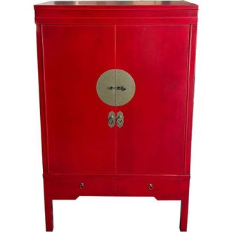 Wanderlust Deco Armario De Madera De 2 Cajones Y 2 Puertas 100x45x160
