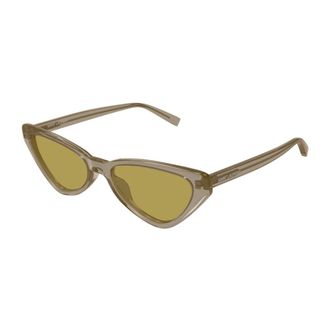 Saint Laurent Cat-eye Zonnebril - Dames - Accessoires - Bruin - Maat: 54 MM Nylon