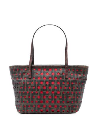 Fendi 2010-2025 Small Perforated Zucca Spalmati Roll tote bag - Brown