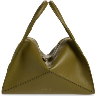 Victoria Beckham The Pli&eacute; Top Handle Bag in Cactus Green at Nordstrom