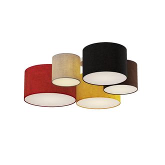 Lindby Lindby - L&aacute;mpara De Techo laurenz En Varios Colores Textura, Tela, Tejido, Seda
