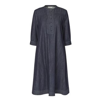 Masai Overhemdjurken - Dames - Casual kleedjes - Blauw - 2XL - Denim - Kleedjes