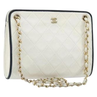 Chanel Pre-owned Cross Body Bags, female, White, Size: ONE SIZE Pre-owned Vintage Shoulder Bag