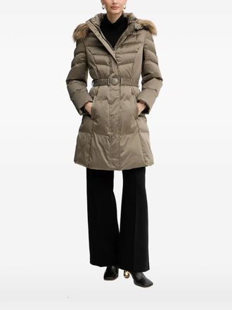 Guess Co logo-buckle padded coat - Neutrals