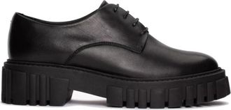 Clarks Zwarte Leren Veterschoenen - Dames - Veterschoenen - Zwart - 41 1/2 EU - Leer - Schoenen