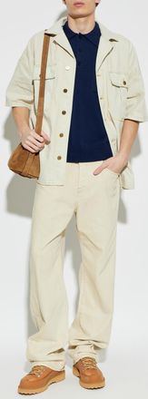 Balmain Polo With Pocket, Mens, Navy Blue