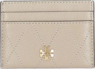 Tory Burch Double T Leather Flat Card Holder