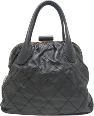 Chanel Pre-owned Handbags, female, Black, Size: ONE SIZE Pre-owned Wild Stitch Handbag