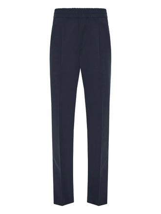 Ermenegildo Zegna elastic-waistband trousers - Blue