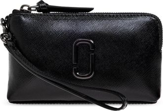 Marc Jacobs Leren Etui - Dames - Portefeuilles - Zwart - ONE Size - Leer - Accessoires