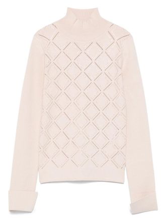 Blugirl Textured Light Pink Knit Sweater