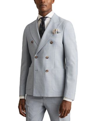 Reiss Belmont Peak Textured Wool-Blend Blazer