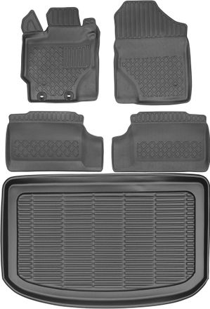 OEM Juego De Alfombrillas Para Coche Y Maletero Para Toyota Yaris Iii Hatchback (2012-2019)