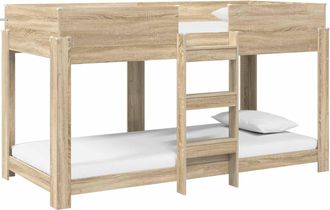 vidaXL Cama Litera Para Ni&ntilde;os Roble Sonoma 80 X 200 Cm Vidaxl