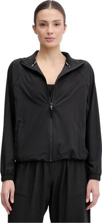 DKNY Logo Hooded Short Jacket - Dames - Zomerjassen - Zwart - S - Polyester - Jassen
