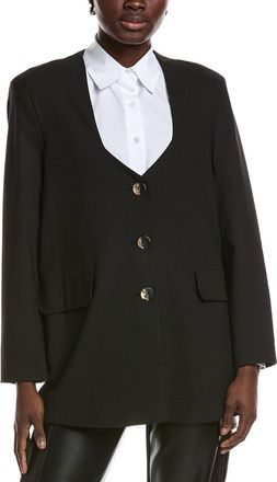 Ganni Drapey Melange Oversized Blazer