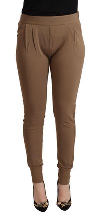 Scervino Street Viscose Mid Waist Slim Tape Womens Pants