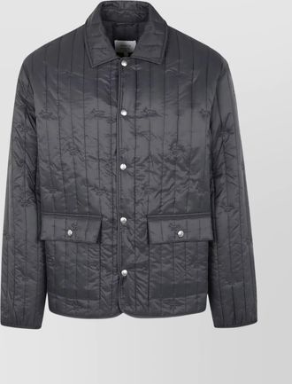 Maison Kitsuné quilted blouson embroidered detail