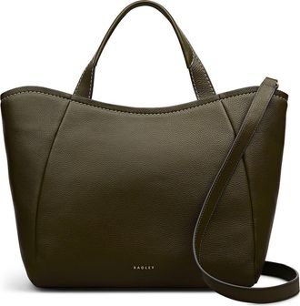 Radley London Muswell Lane Pebbled Leather Satchel in Pine Needle at Nordstrom Rack