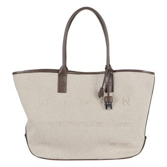Hogan Tote Bags, female, Beige, Size: ONE SIZE Medium address shopper bag