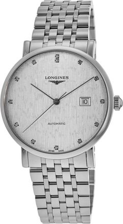 Longines Elegant Collection Silver Diamond Dial Steel Womens Watch L4.911.4.77.6