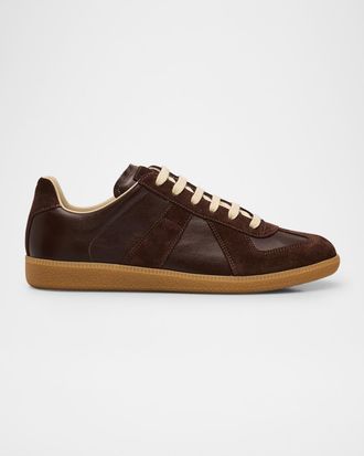 Maison Margiela Men & apos;s Replica Leather Low-Top Sneakers