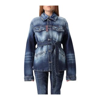 Dsquared2 Dames, Jassen, Blauw, Maat: XS Denim